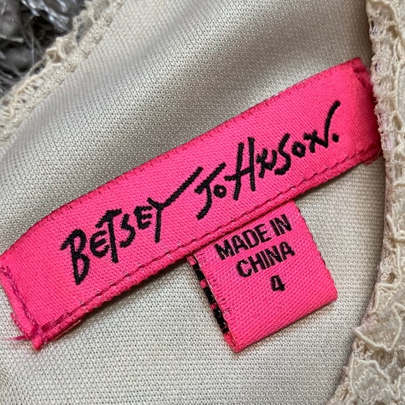 Betsey Johnson Lace Two Tone Dress Women size 4 - Picture 7 of 8
